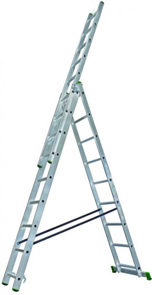 Proteco 10.66-S-3-07-KR žebřík trojdílný 3x7 s úpravou na schody 195/310/420 cm
