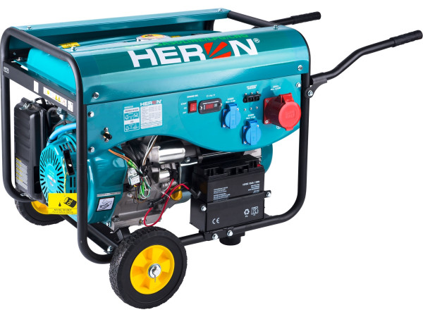 Heron 8896319 elektrocentrála benzínová a plynová (LPG/NG) 13HP/5,5kW (400V) 2x2kW (230V), elektrický start