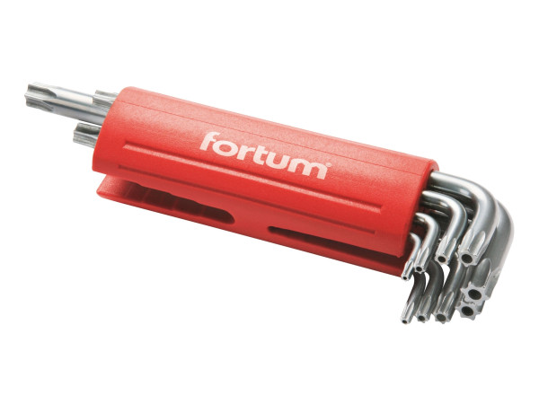 Fortum 4710200 L-klíče TORX vrtané, sada 9ks
