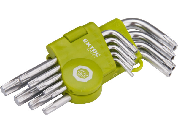 Extol Craft 66010 klíčeTorx krátké sada 9ks