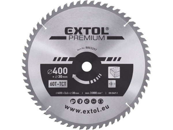 Extol Premium 8803257 kotouč pilový s SK plátky 400x2,8x30 mm, 60T