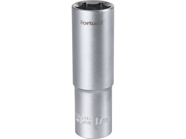 Fortum 4700517 hlavice nástrčná prodloužená 1/2&quot;, 17mm, L 77mm