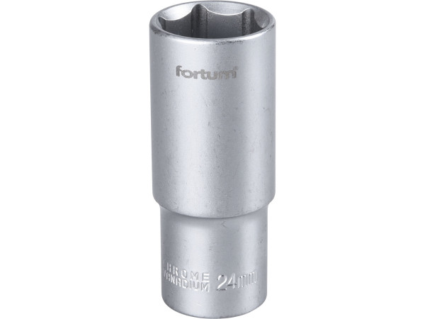Fortum 4700524 hlavice nástrčná prodloužená 1/2&quot;, 24mm, L 77mm