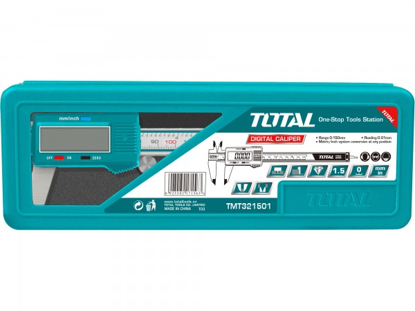 Total TMT321501 měřítko posuvné digitální, 150mm, rozlišení 0-150mm, rozlišení 0,01mm 